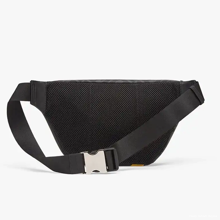 Affordable Motif In Yellow Black Bag FF Belt Fendi Fabric 0623